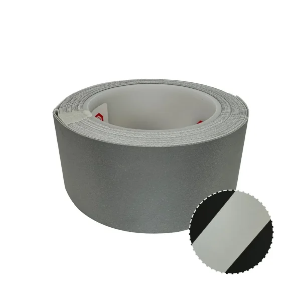 Fire retardant reflective caution tape with silver reflective